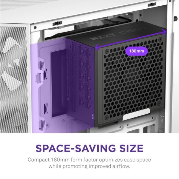 NZXT C1500 Platinum ATX 3.1 | Fully Modular Low-Noise PC Gaming Power Supply | 1500 Watts | 80 Plus Platinum| Dual 12V-2x6 Connectors | Zero Fan Mode | 100% Japanese Capacitors | Black (Renewed) - Image 9